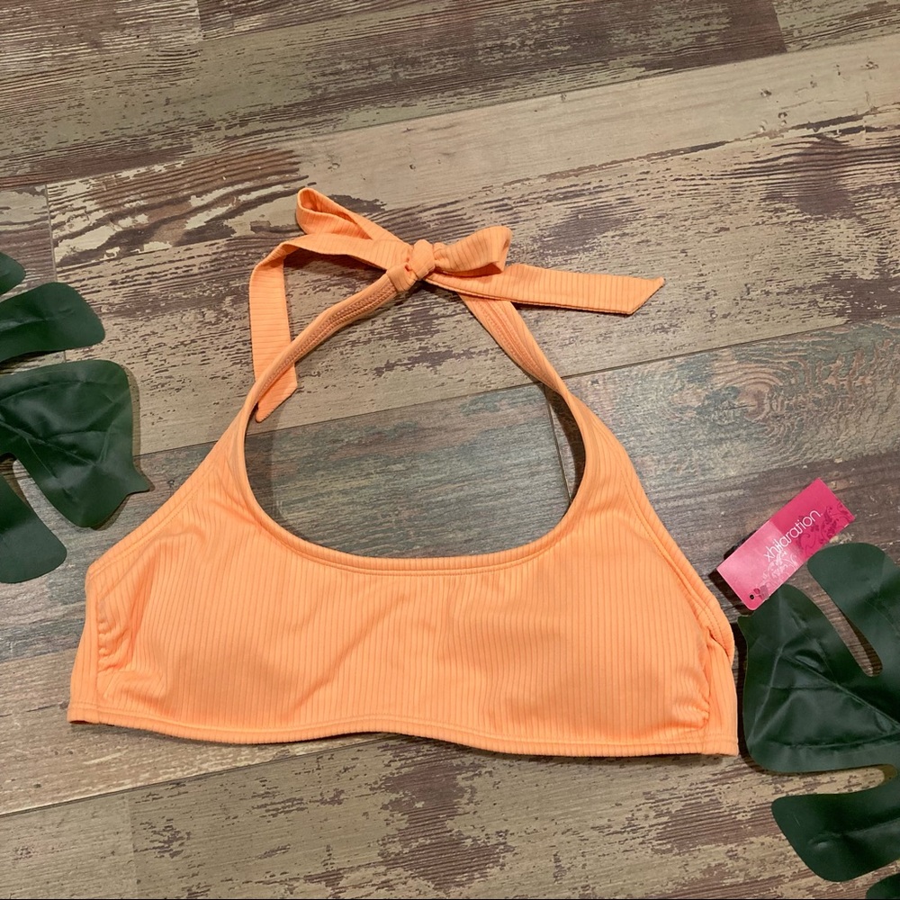 Ribbed Halter Bikini Top